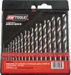 Wiertła do metalu AW TOOLS AW41203 19szt 1,0-10mm