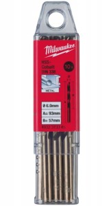 Milwaukee Wiertła do metalu HSS-G cobalt 6mm (10szt.) 4932373345