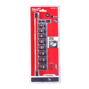 Milwaukee Zestaw 8 szt. nasadek udarowych 3/8'' 8-19 mm SHOCKWAVE 4932480454