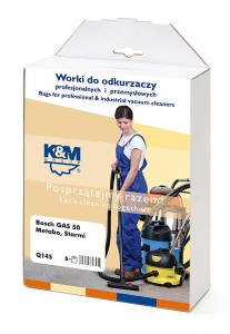 K&M Q145.A Worki papierowe 5 szt. do BOSCH, HITACHI, METABO, MILWAUKEE, STARMIX