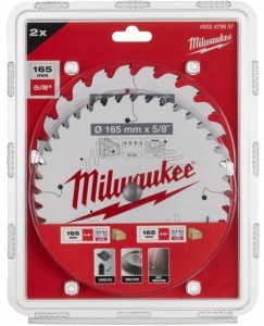 Milwaukee ZESTAW TARCZ 165X2/8 24+40Z 2SZT. 4932479837