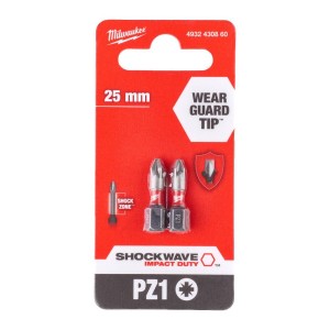 Milwaukee Bity Shockwave PZ1 25mm 2 szt. 4932430860