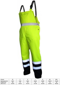 Vwjk113Byn/Xl Spodnie Odblaskowe Ocieplane, Ogrodniczki Rozm. Xl